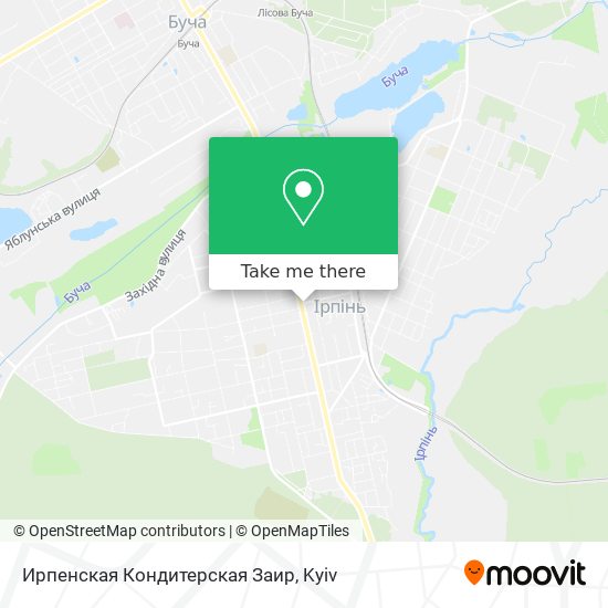 Ирпенская Кондитерская Заир map