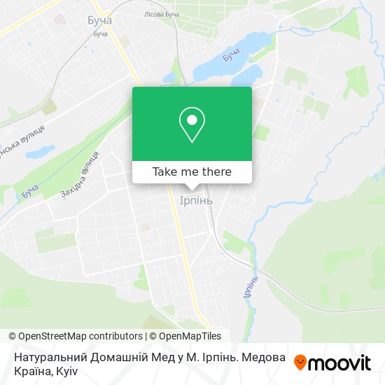 Карта Натуральний Домашній Мед у М. Ірпінь. Медова Країна