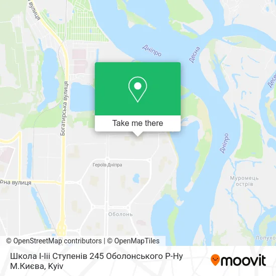 Карта Школа І-Ііі Ступенів 245 Оболонського Р-Ну М.Києва