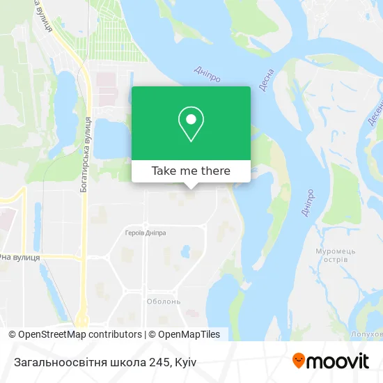 Карта Загальноосвітня школа 245