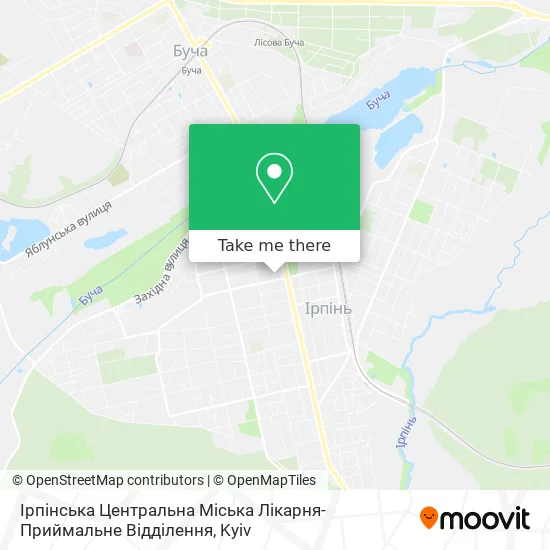 Ірпінська Центральна Міська Лікарня-Приймальне Відділення map