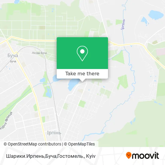 Шарики.Ирпень,Буча,Гостомель. map