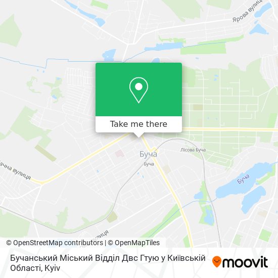 Карта Бучанський Міський Відділ Двс Гтую у Київській Області