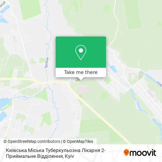 Карта Киівська Міська Туберкульозна Лікарня 2-Приймальне Відділення