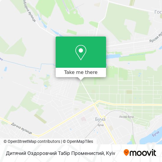 Дитячий Оздоровчий Табір Променистий map