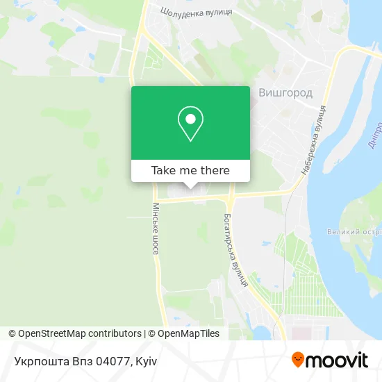 Карта Укрпошта Впз 04077