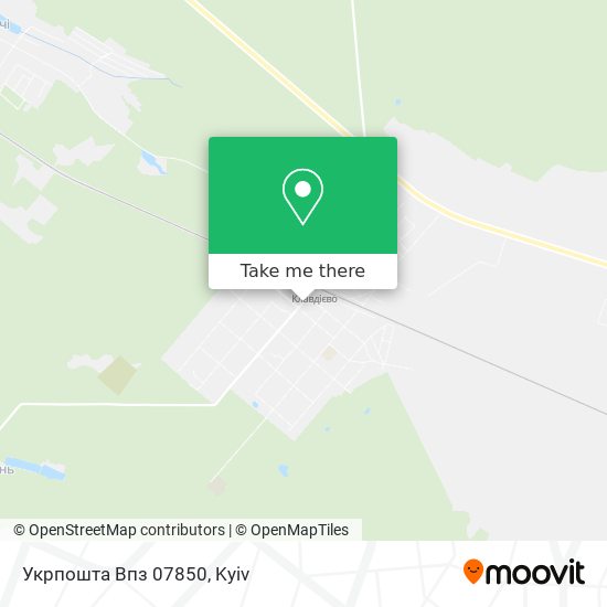 Укрпошта Впз 07850 map