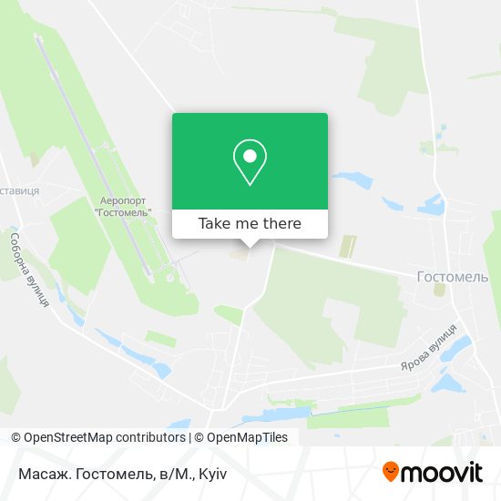 Карта Масаж. Гостомель, в/М.
