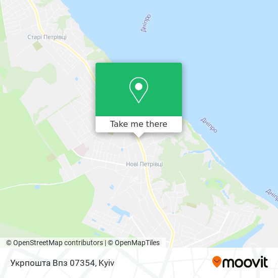 Карта Укрпошта Впз 07354
