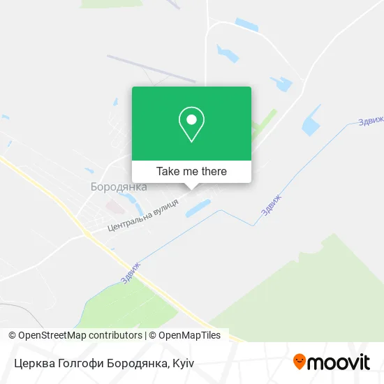 Карта Церква Голгофи Бородянка