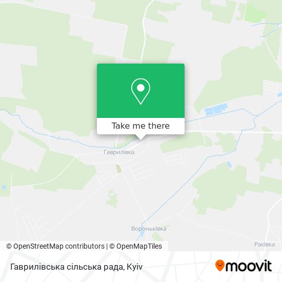 Карта Гаврилівська сільська рада