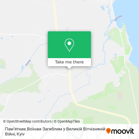 Карта Пам'ятник Воїнам Загиблим у Великій Вітчізняній Війні