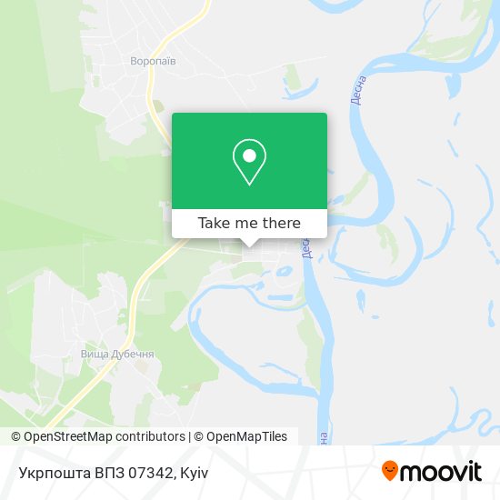 Укрпошта ВПЗ 07342 map