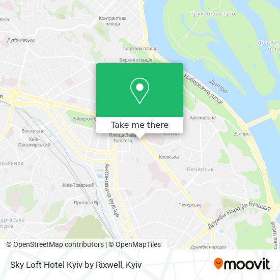 Sky Loft Hotel Kyiv by Rixwell map