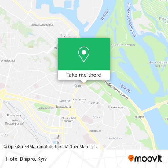 Hotel Dnipro map