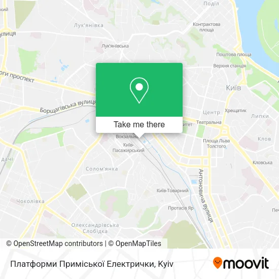 Карта Платформи Приміської Електрички