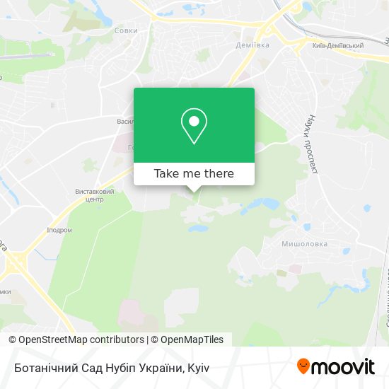 Ботанічний Сад Нубіп України map