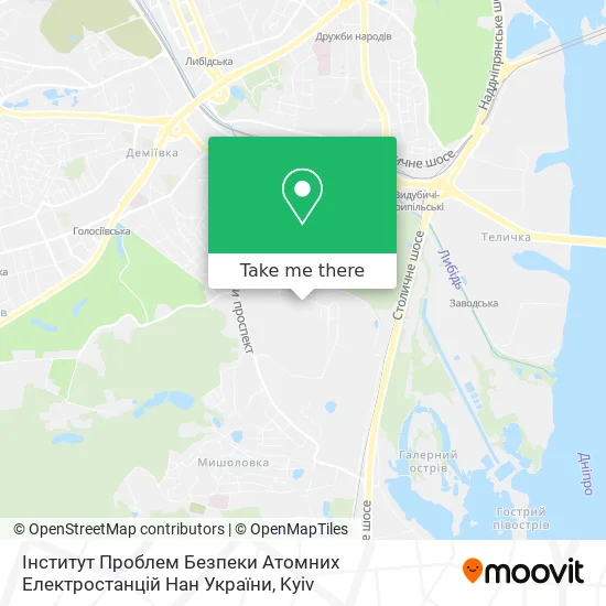 Інститут Проблем Безпеки Атомних Електростанцій Нан України map