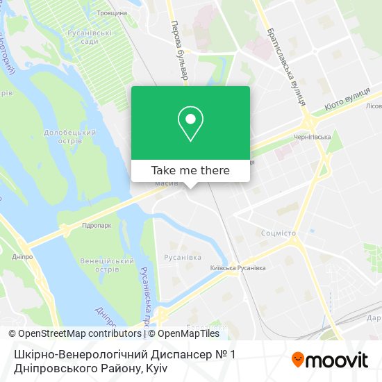 Шкірно-Венерологічний Диспансер № 1 Дніпровського Району map