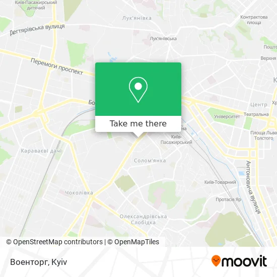 Карта Военторг