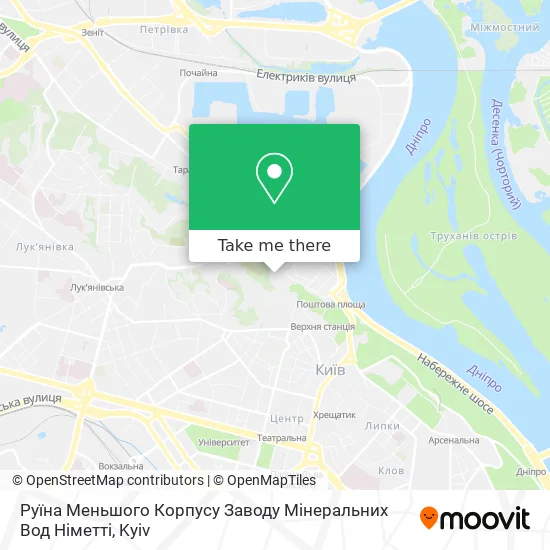 Руїна Меньшого Корпусу Заводу Мінеральних Вод Німетті map
