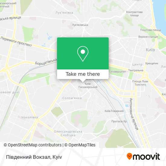 Карта Південний Вокзал