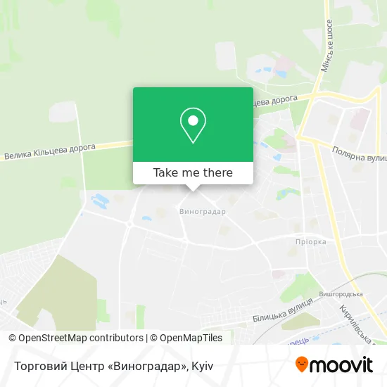 Карта Торговий Центр «Виноградар»
