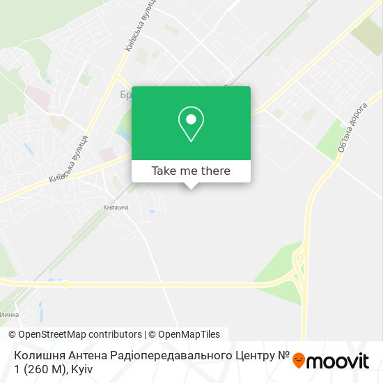 Карта Колишня Антена Радіопередавального Центру № 1 (260 М)