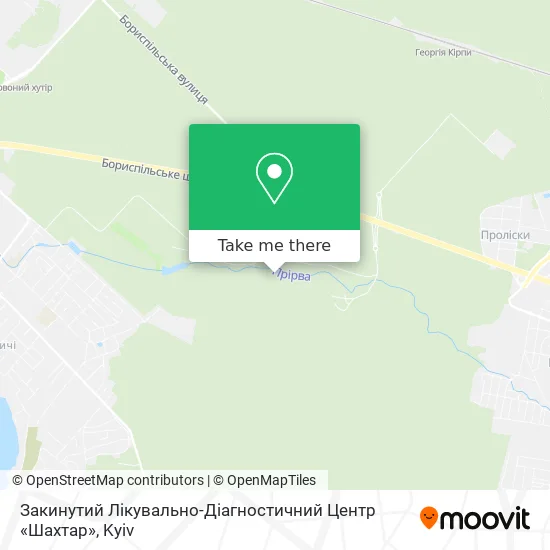 Закинутий Лікувально-Діагностичний Центр «Шахтар» map