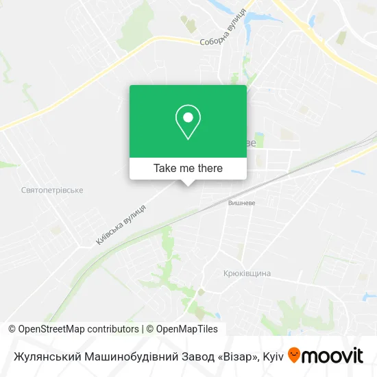 Карта Жулянський Машинобудівний Завод «Візар»