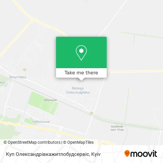 Карта Куп Олександрівкажитлобудсервіс