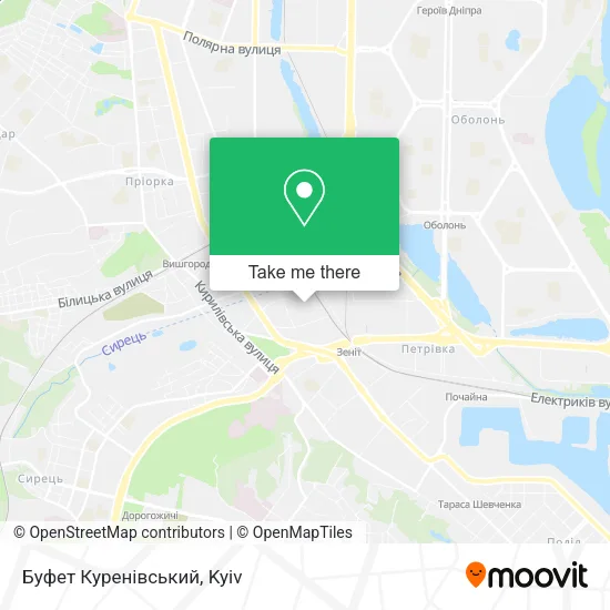Карта Буфет Куренівський