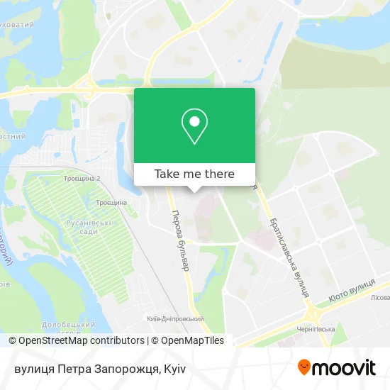 вулиця Петра Запорожця map