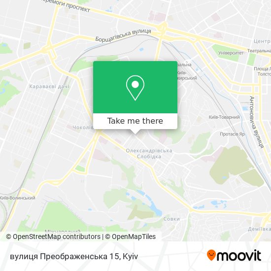 Карта вулиця Преображенська 15