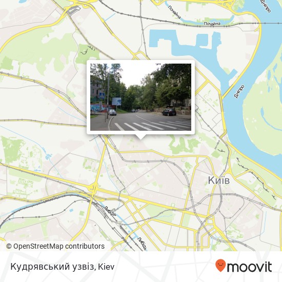 Карта Кудрявський узвіз