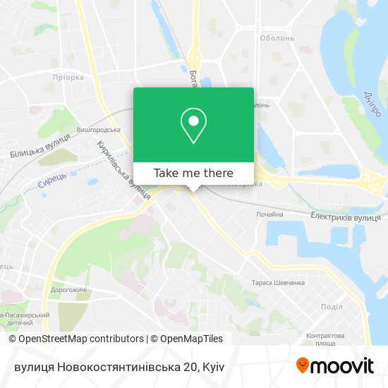 Карта вулиця Новокостянтинівська 20