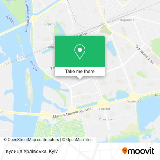 Карта вулиця Урлівська