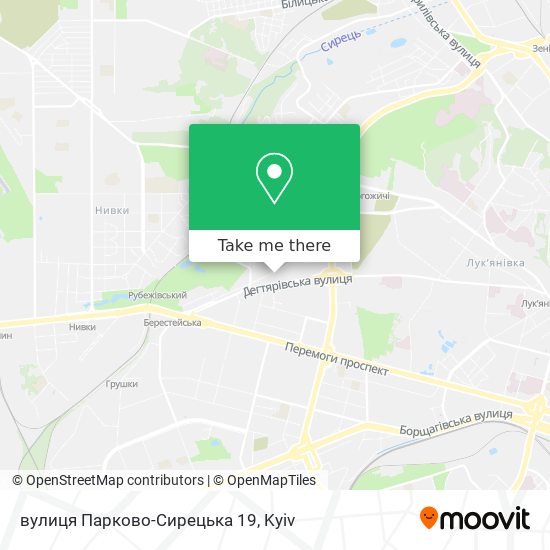 вулиця Парково-Сирецька 19 map