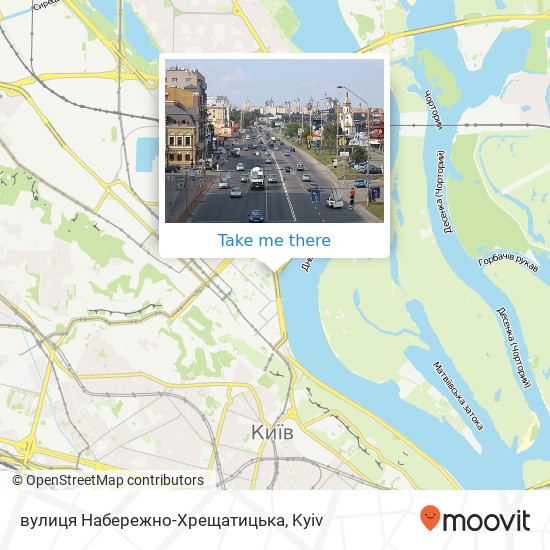 Карта вулиця Набережно-Хрещатицька