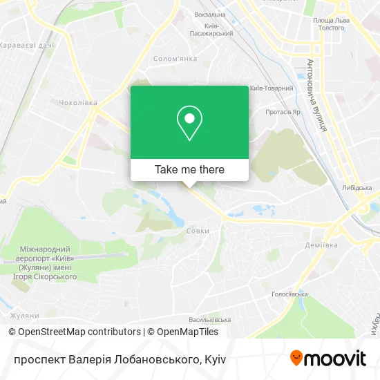 проспект Валерія Лобановського map
