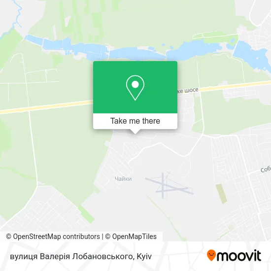 Карта вулиця Валерія Лобановського