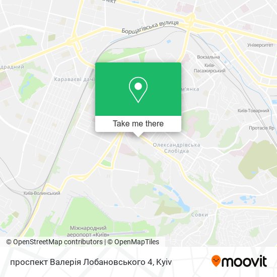 проспект Валерія Лобановського 4 map