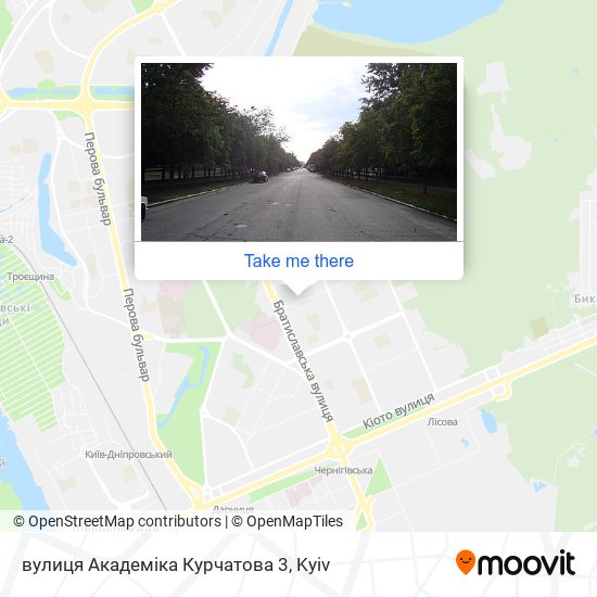 вулиця Академіка Курчатова 3 map
