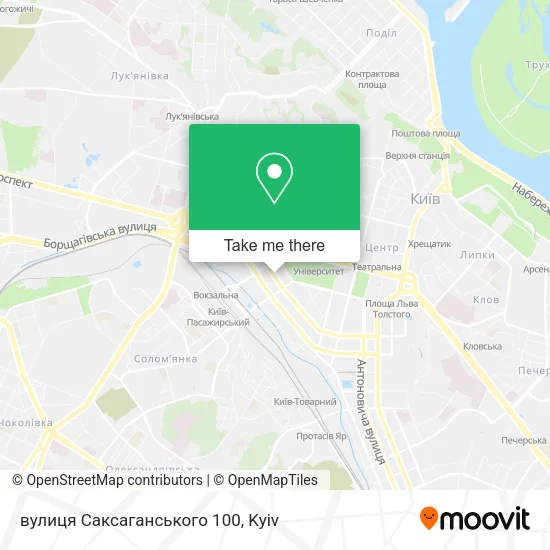 Карта вулиця Саксаганського 100