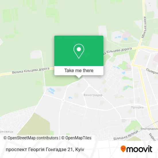 Карта проспект Георгія Гонгадзе 21