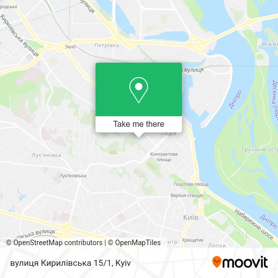 Карта вулиця Кирилівська 15/1