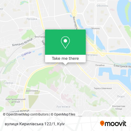 вулиця Кирилівська 122/1 map