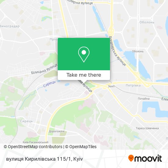 вулиця Кирилівська 115/1 map