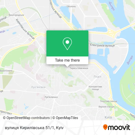 Карта вулиця Кирилівська 51/1