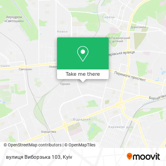 Карта вулиця Виборзька 103